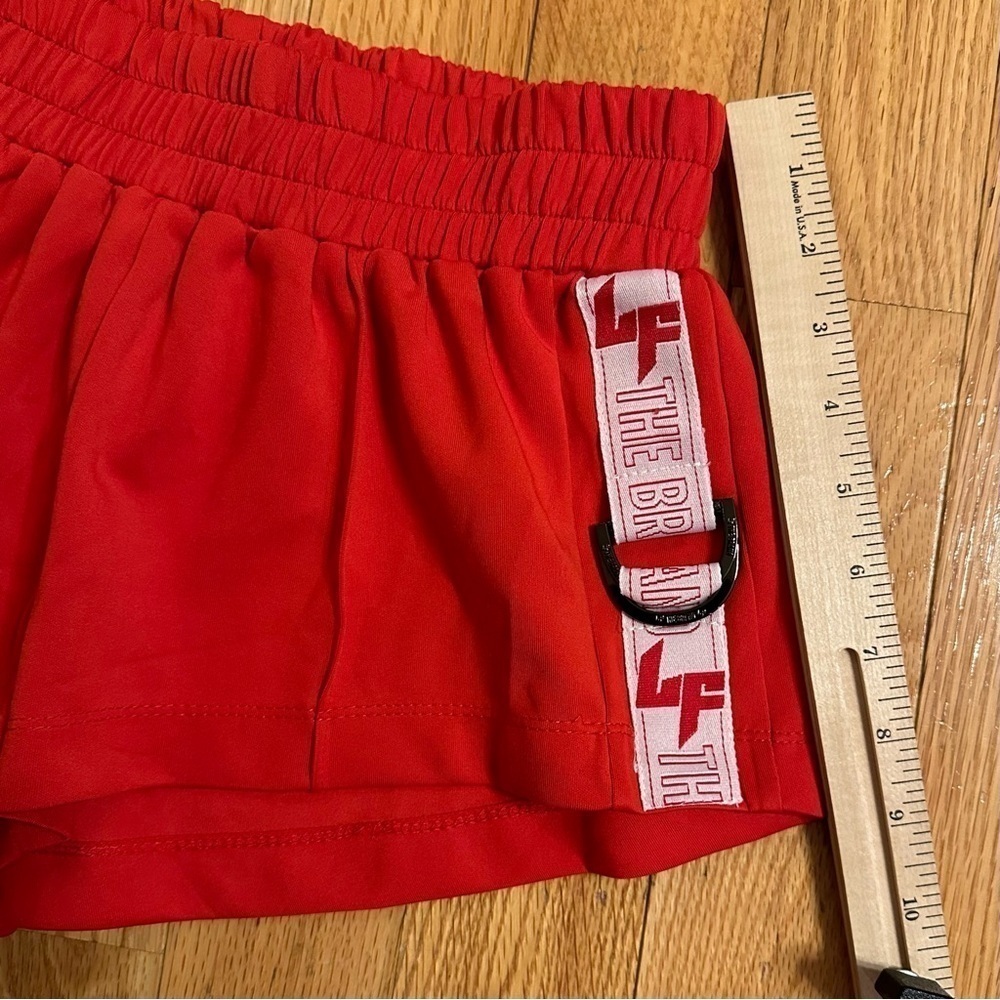 LF the Brand 80s style Red Buckle Track Short Shorts Women’s Size S/M - Picture 13 of 16